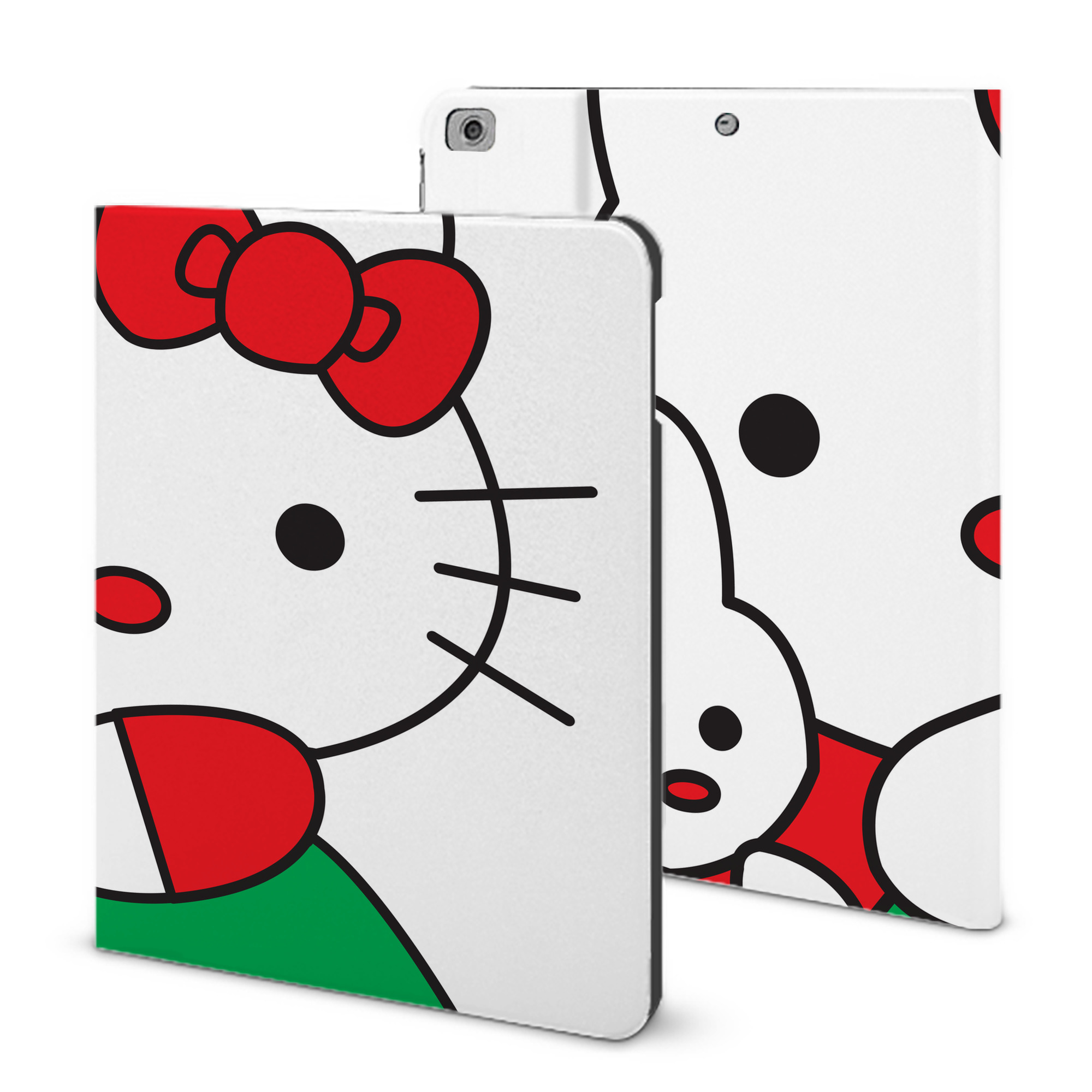 （画像用） Hello Kitty ハローキティ IPad ケース ブック型 PUレザー TPU 耐衝撃 軽量 薄型 ペン収納なし 全面保護 IPad 各モデル対応